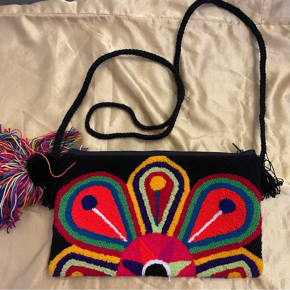 Colorful Embroidered ARTISON Ethnic Clutch Bag NWOT
